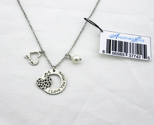 My Love Heart Necklace for Mother Daughter Gifts "I Love You More" Pendant Stainless Steel Jewelry