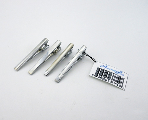 Fashion Tie Clip for Men - 4 Pieces of Silver Tone Tie Bar Set by AnotherKiss